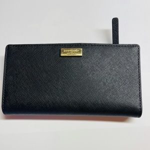 Black Kate Spade Slim Bifold Wallet